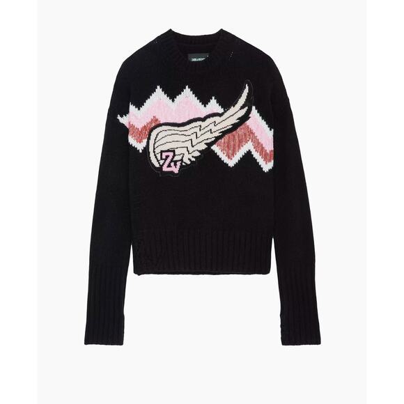 Zadig & Voltaire Bleez Wings Cashmere/Merino Sweater NWT Small - Picture 2 of 8